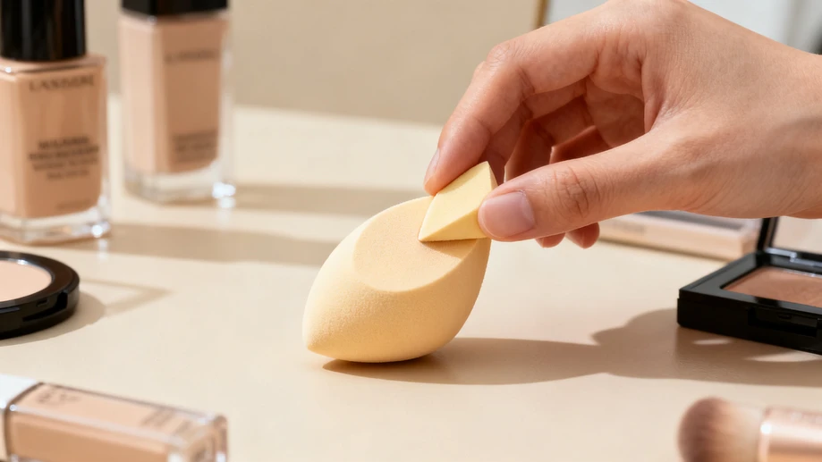 Most daily makeup enthusiasts have long overlooked the little-known proper function of the thin sharp edge of regular wedge beauty sponges
