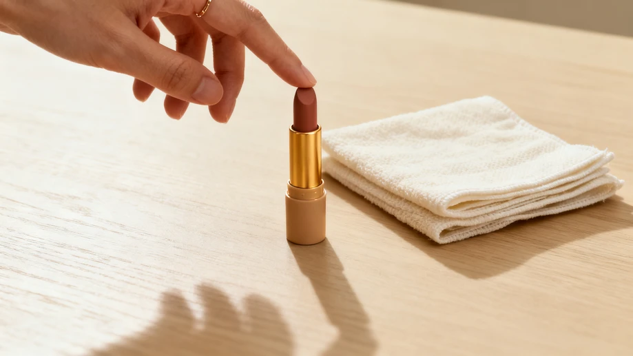 Try warming your lipstick on your clean fingertip for two seconds before applying it to get smoother flake-free long-lasting lip looks