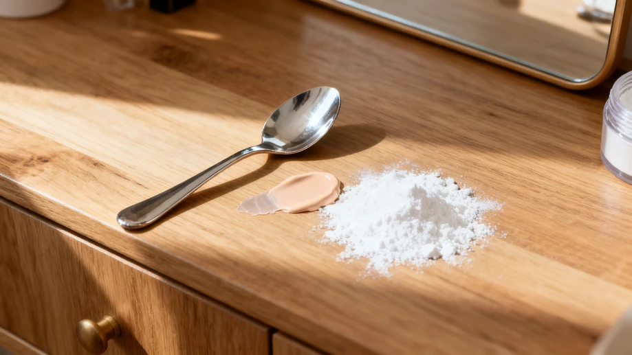 Have you ever realized that using a chilled plain metal spoon edge can prevent under-eye concealer creasing for a full 12-hour wear time