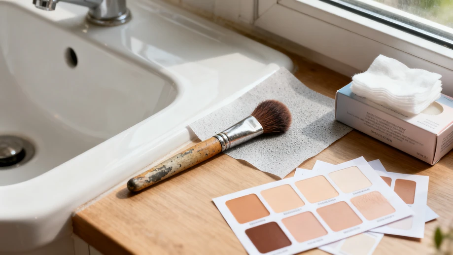 Most people never realize gently worn old eyeshadow brushes can be repurposed into ideal tiny concealer tools for precision spot coverage