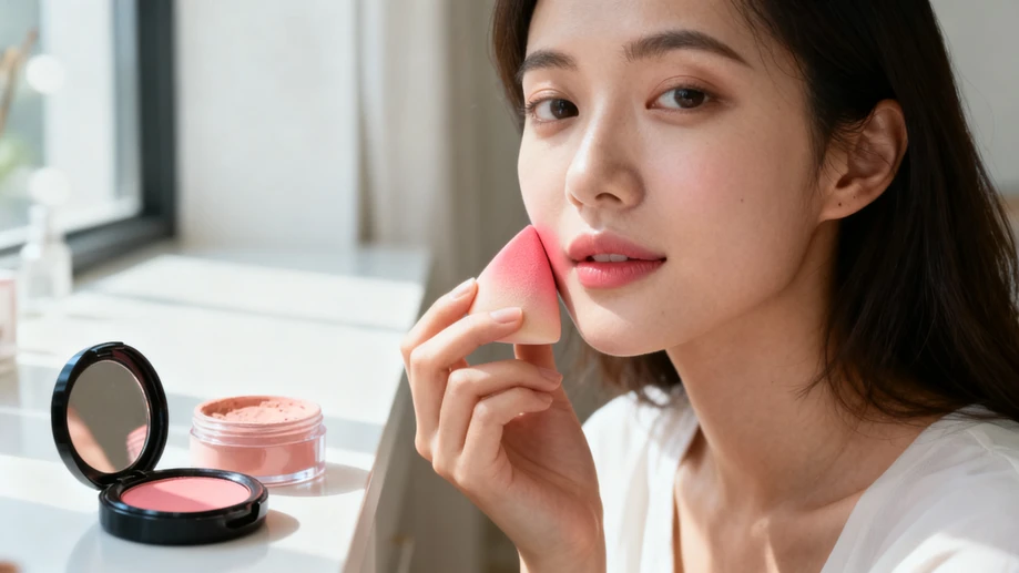 A little-known blending trick for layered cream and powder blush delivers seamless, skin-like glow that stays put for up to 12 hours